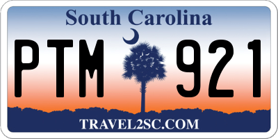 SC license plate PTM921