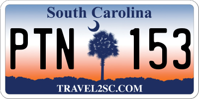 SC license plate PTN153