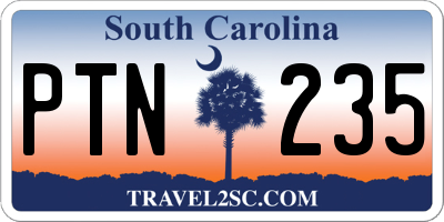 SC license plate PTN235