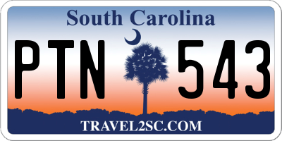 SC license plate PTN543