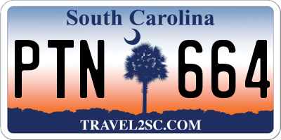 SC license plate PTN664