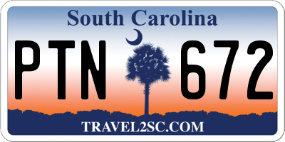 SC license plate PTN672