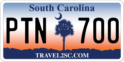 SC license plate PTN700