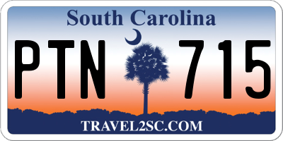 SC license plate PTN715