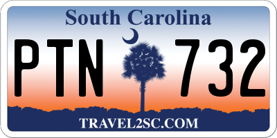 SC license plate PTN732