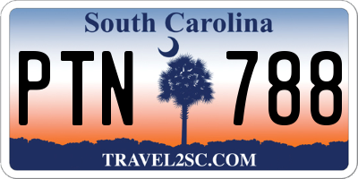 SC license plate PTN788