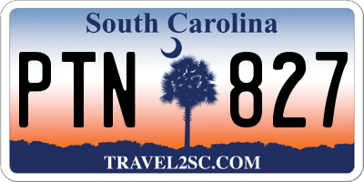 SC license plate PTN827