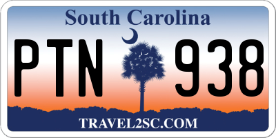 SC license plate PTN938