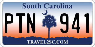 SC license plate PTN941