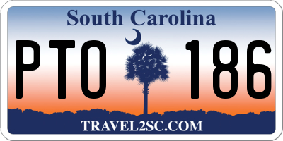 SC license plate PTO186