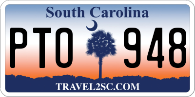SC license plate PTO948