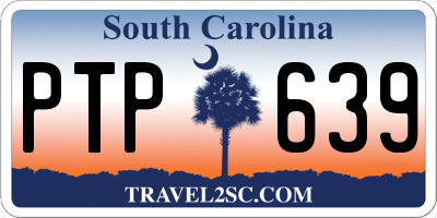 SC license plate PTP639