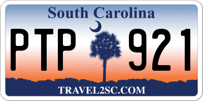 SC license plate PTP921