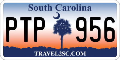 SC license plate PTP956
