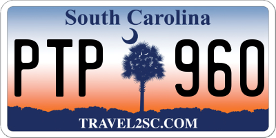 SC license plate PTP960