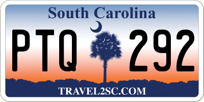 SC license plate PTQ292