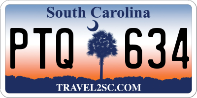SC license plate PTQ634