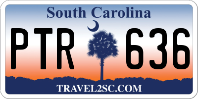 SC license plate PTR636