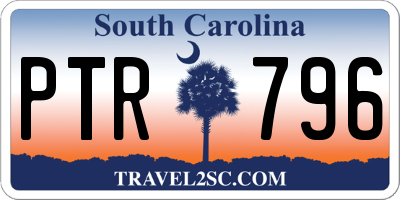SC license plate PTR796