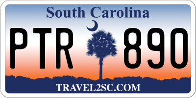 SC license plate PTR890