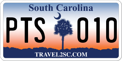SC license plate PTS010