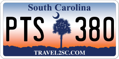 SC license plate PTS380