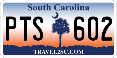 SC license plate PTS602