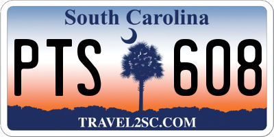 SC license plate PTS608