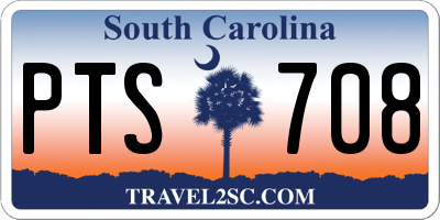 SC license plate PTS708