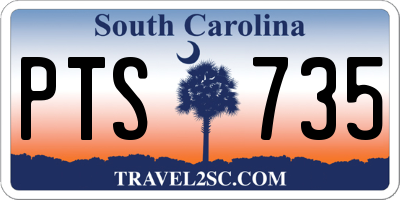 SC license plate PTS735