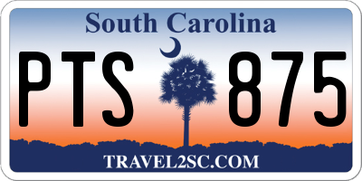 SC license plate PTS875