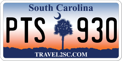 SC license plate PTS930