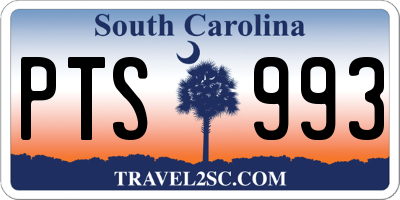 SC license plate PTS993