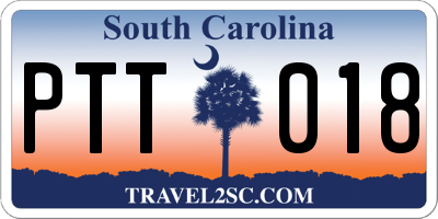 SC license plate PTT018