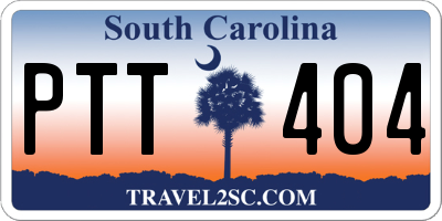 SC license plate PTT404
