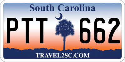 SC license plate PTT662