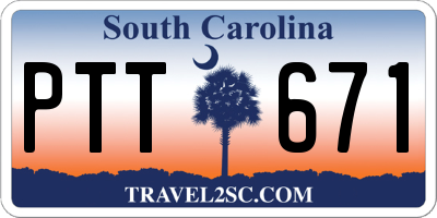 SC license plate PTT671