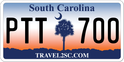 SC license plate PTT700