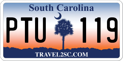 SC license plate PTU119