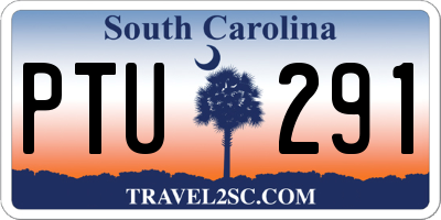 SC license plate PTU291