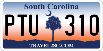 SC license plate PTU310