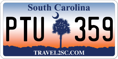 SC license plate PTU359