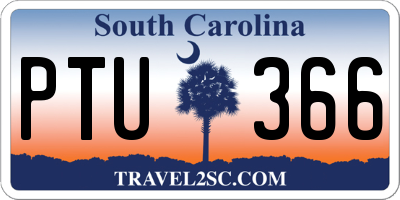 SC license plate PTU366