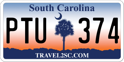 SC license plate PTU374