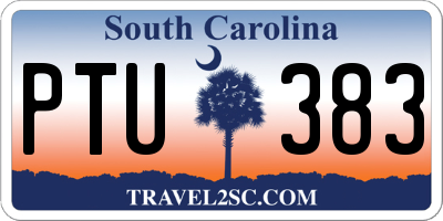 SC license plate PTU383