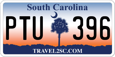 SC license plate PTU396