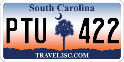 SC license plate PTU422