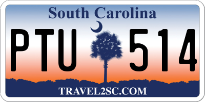 SC license plate PTU514