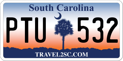 SC license plate PTU532
