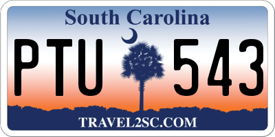 SC license plate PTU543